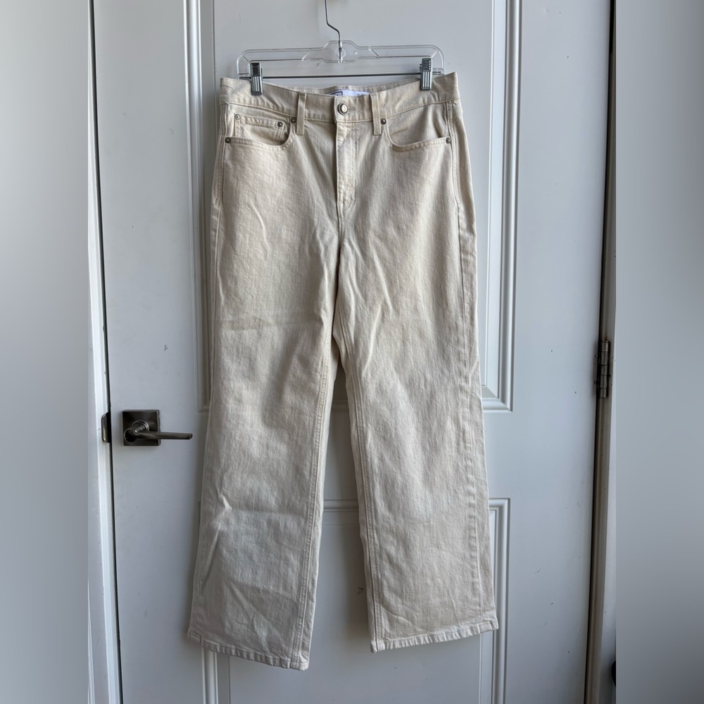AYR Cream Flare & Wide Leg Jeans